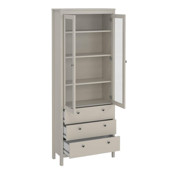 Wyld Haus Gossmere Natural Cashmere China Cabinet 2 Doors 3 Drawers