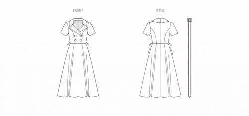 Vogue Sewing Pattern 1950, Dresses for Women, A5 (6-8-10-12-14) - Advanced