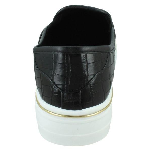 Spot On Ladies Spot On Casual Black Platform Shoes F80533