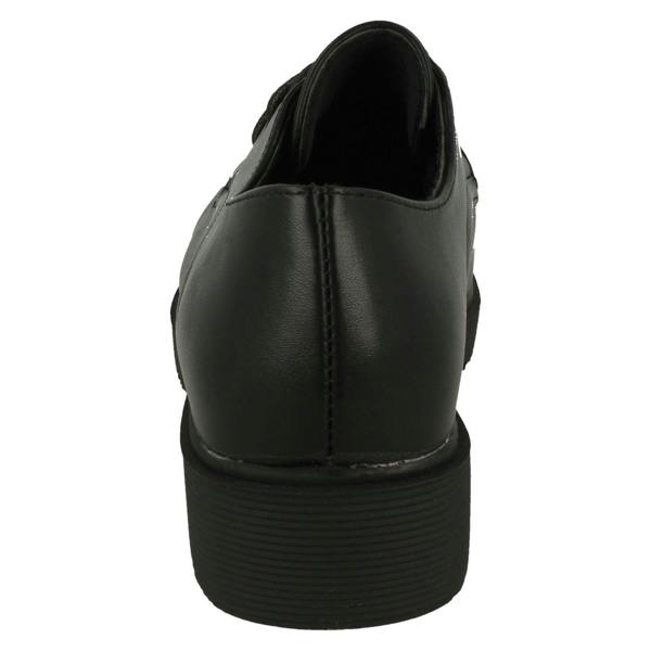 Spot On Ladies Spot On Lace Up Chunky Sole Shoes F90095