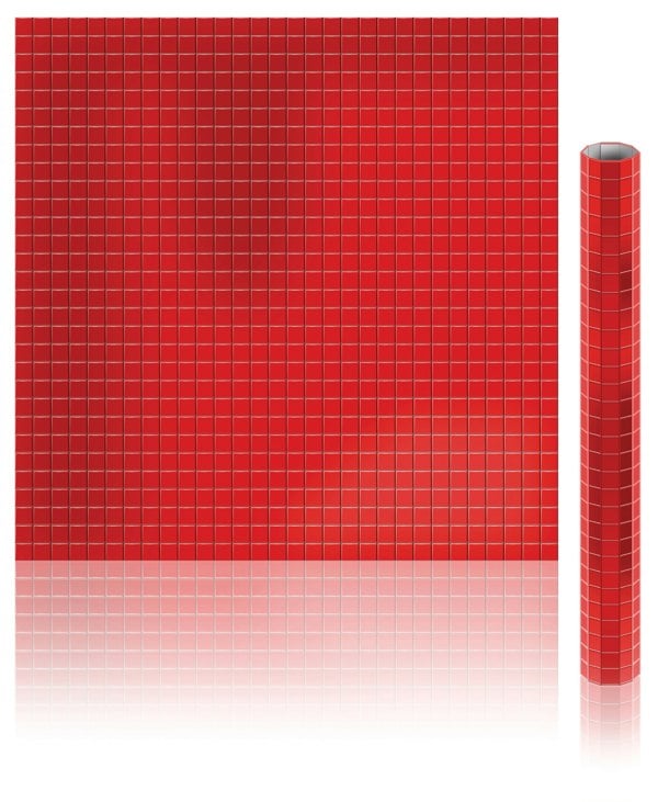 FX Lab MIRROR MAT 30X30CM RED 10mm Facets
