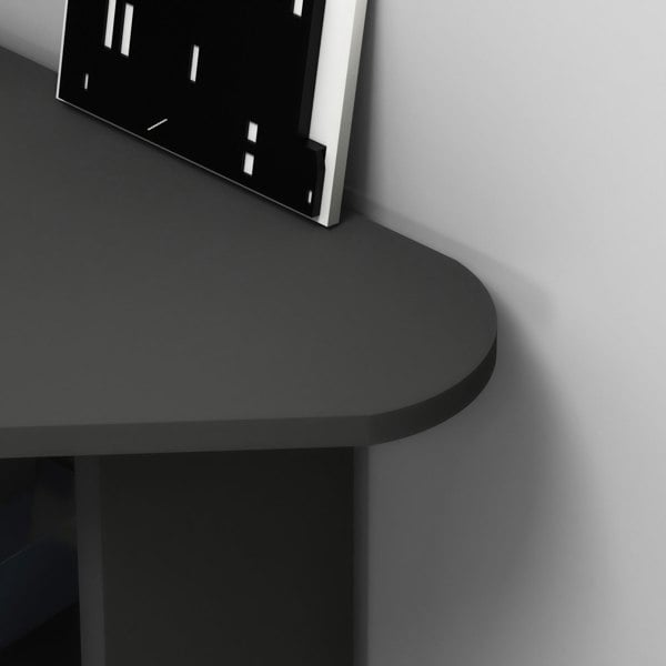 Destina Home Corner Computer Desk with Shelves-Gredos