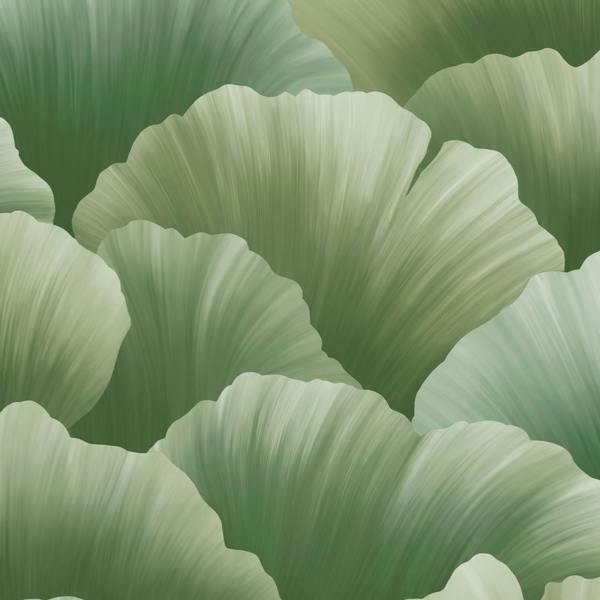 Grandeco Boutique Coral Petal Luxury Weight Embossed Wallpaper, Green