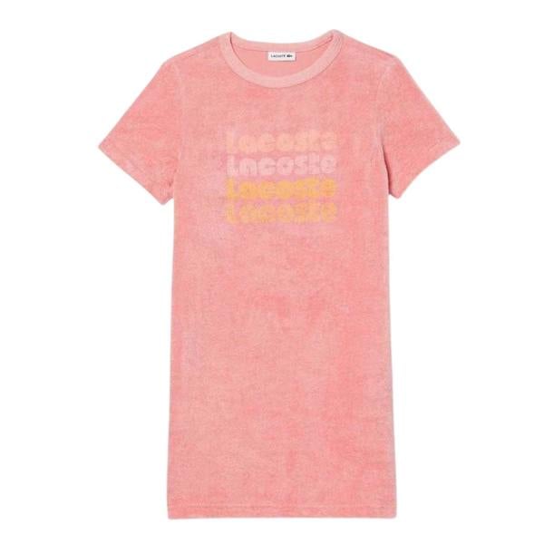Lacoste Womens/Ladies T-Shirt Dress - Pink - 