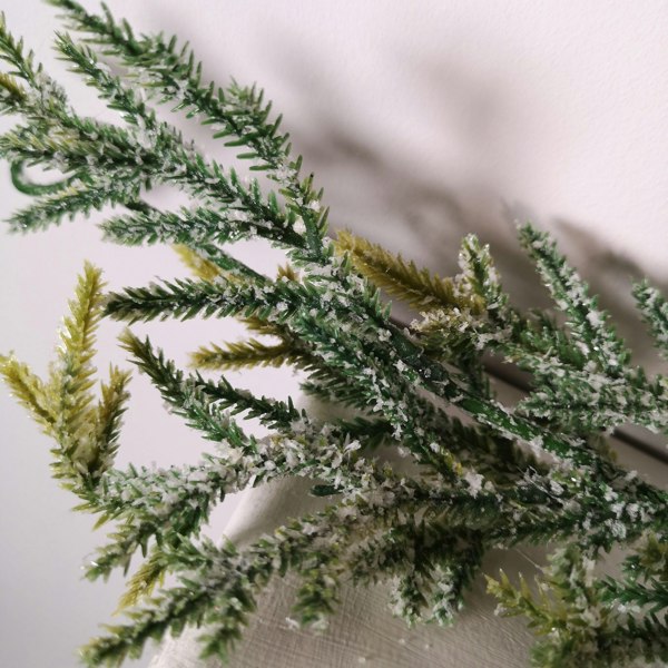Samuel Alexander 160cm Realistic Look Christmas Green Spruce Garland with Frosting and Plastic Pine Cones