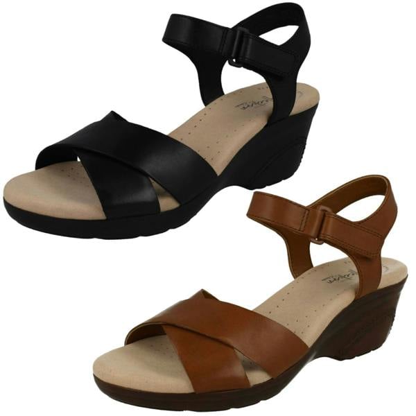 Clarks Ladies Clarks Casual Wedge Sandals Lynette Deb