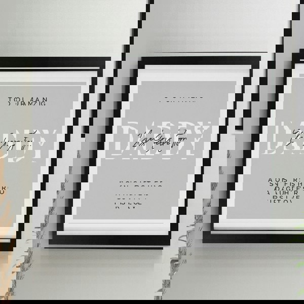 Personalised Memento Company Personalised Free Text Black Poster Frame