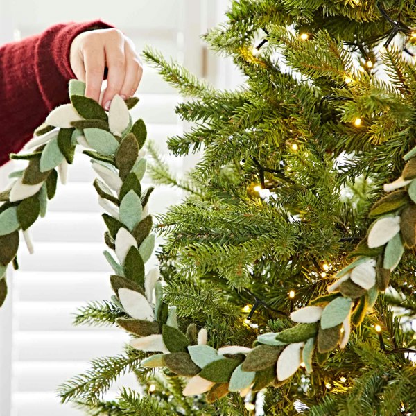 Paper High Felt Greenery Christmas Garland