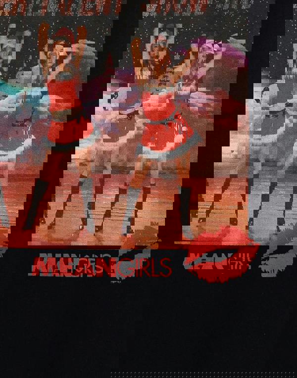 Mean Girls Womens Black Jingle Bell Rock Short Sleeved T-Shirt