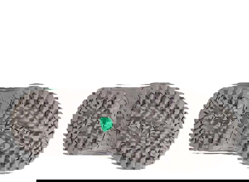 Karrimor Bodmin Low 6 Mens Walking Hiking Trekking Trainers, close-up of the rugged rubber outsole showing deep lugs for traction.