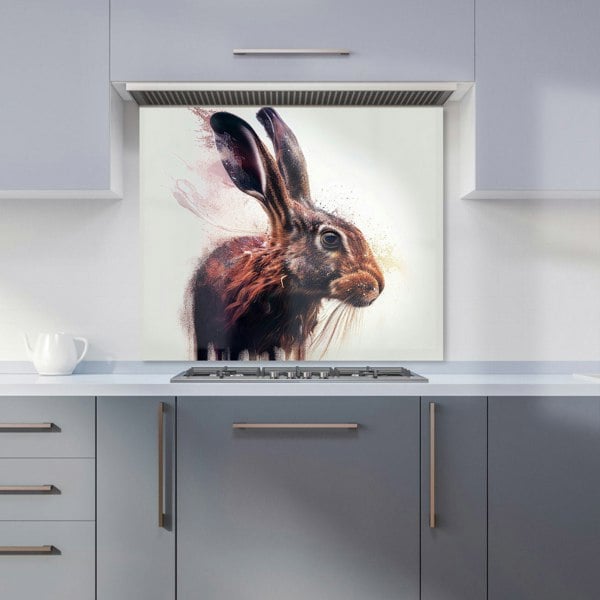 Warren Reed - Designer Hare Face Splashart Kitchen Splashback