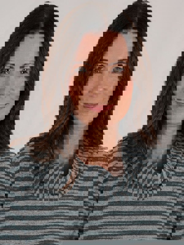 TIGI-Wear Yarn Dye Stripe Drape Cowl Neck Top