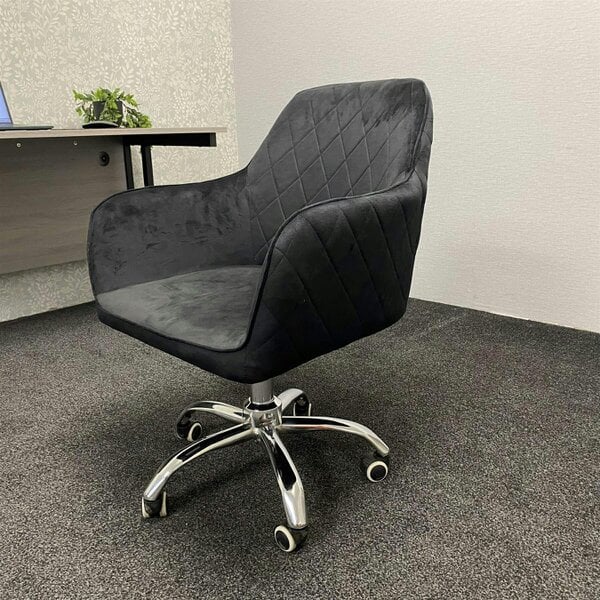 Kosy Koala Office Chair black velvet swivel with arms and wheels leisure home desk computer