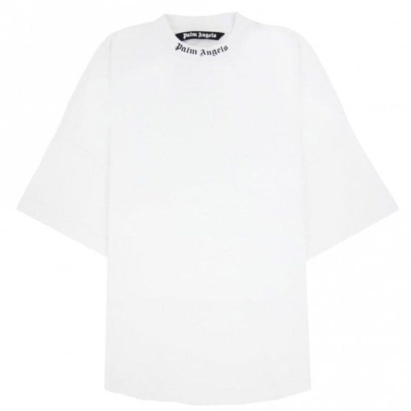 PALM ANGELS Classic Logo Over T Shirt White/black - Supplied LuxuryPalm Angels