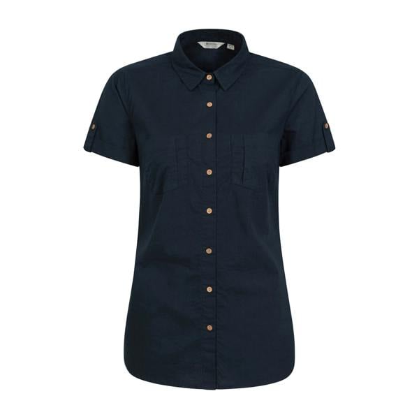 Mountain Warehouse Womens/Ladies Coconut Short-Sleeved Shirt - Dark Blue