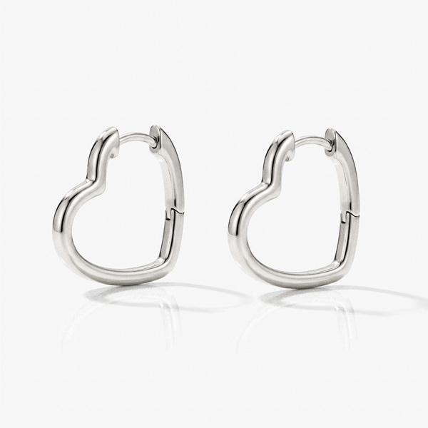 MUCHV Heart Hoop Earrings - Small