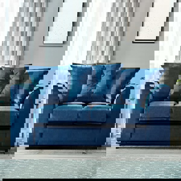 Furnishings For Less Fernando Plush Velvet Fabric 2 Seater Sofa