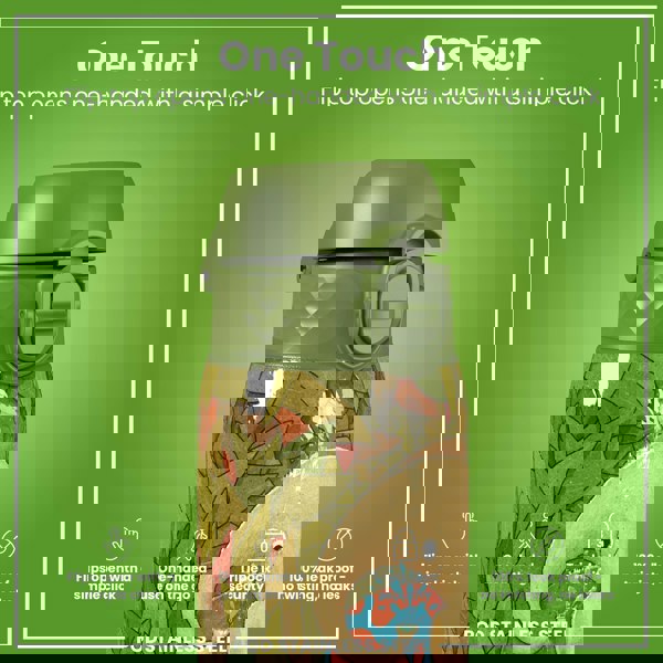 ION8 Leak Proof Water Bottle, Stainless Steel, Elephant, 400ml (13oz)