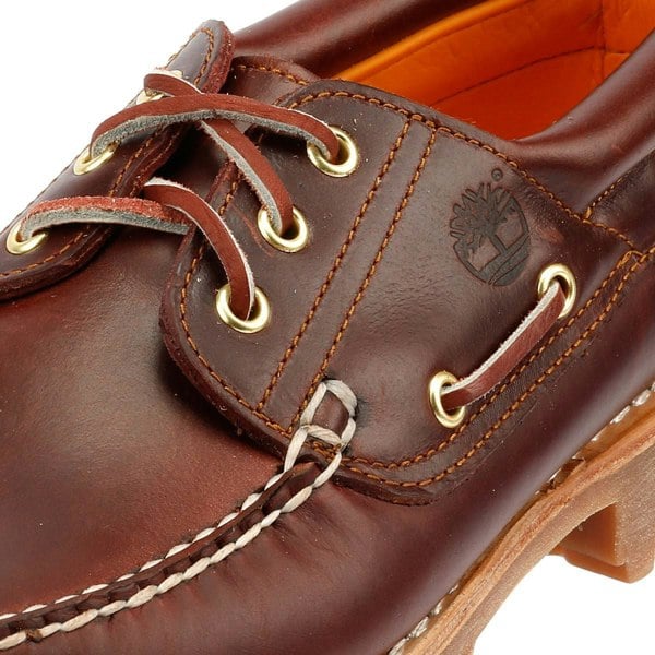 Timberland Authentic 3 Eye Classic Lug Leather Men's Boat Shoes - Burgandy