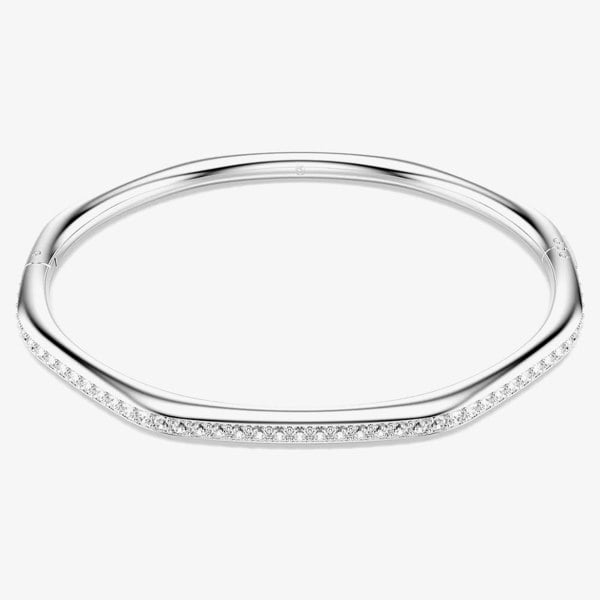 Swarovski Dextera Rhodium Platedctagon White Crystal Bangle 572522