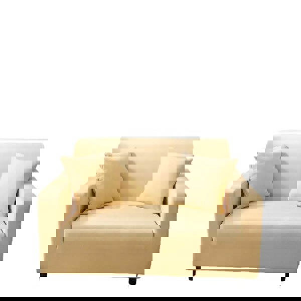 Anyhouz Anyseat 2 Seater Sofa Cover Plain Beige Style and Protection For Living Room Sofa Chair Elastic Stretchable Slipcover