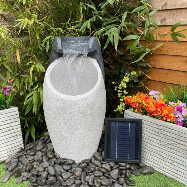 Tranquillity Water Features Pouring Vase Contemporary Solar Water Feature
