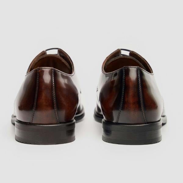 House Of Cavani Chester - Men's Tan High-Shine Polished Derby Shoes