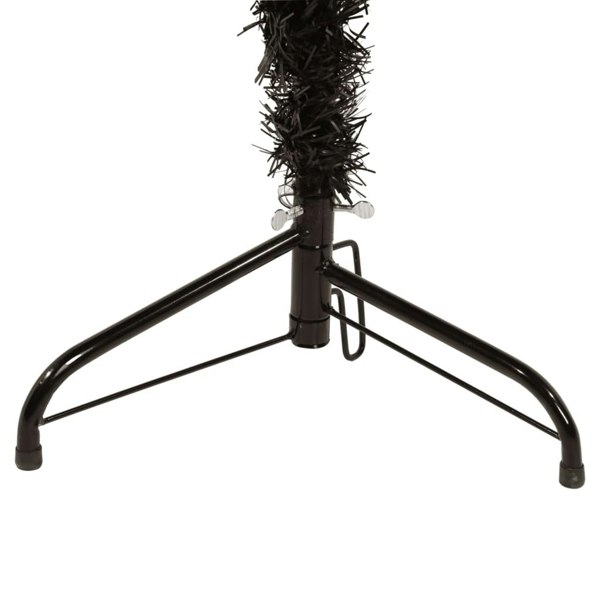 Berkfield Slim Artificial Half Christmas Tree with Stand Black 210 cm