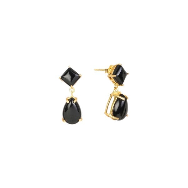 "Midnight Glam" Black Onyx Stone Earring - Lila Rasa