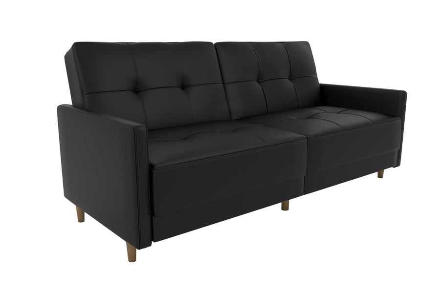 Dorel Home Andora sprung sofa bed in faux leather black