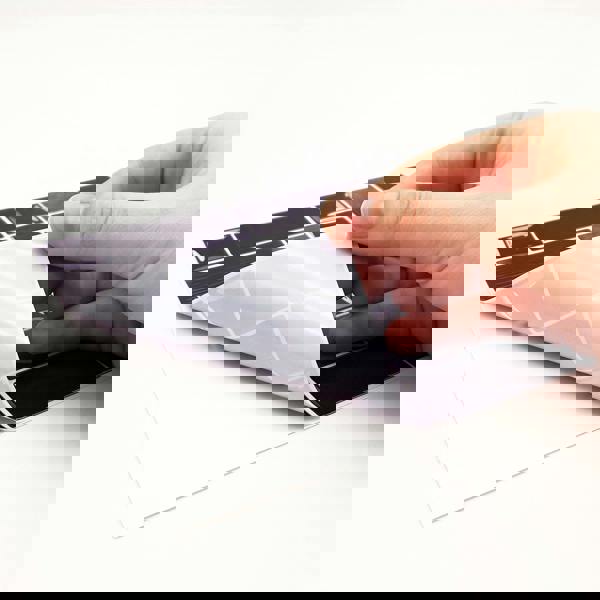 WT1589 - Glossy Black Porcelain Mosaic Wall Tile Sticker Set - 15 x 15 cm (6 x 6 in) - 24 pcs