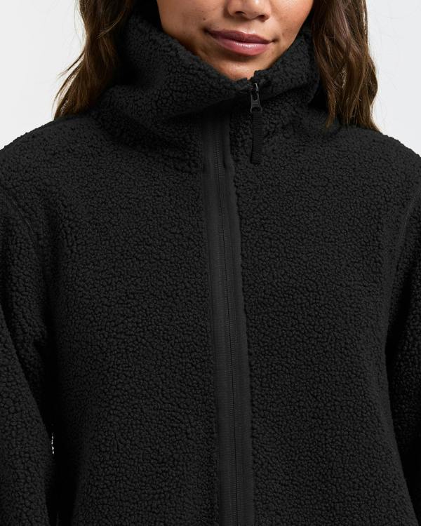 Didriksons Womens Umi Full Zip Fleece 4 - Black 060 | CHO | Designer Womens Fleece Jackets