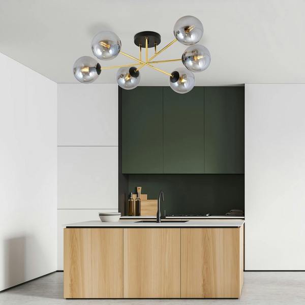 Emibig MAGNUM Ceiling lamp  2 x E14  Black, gold with Graphite Shade