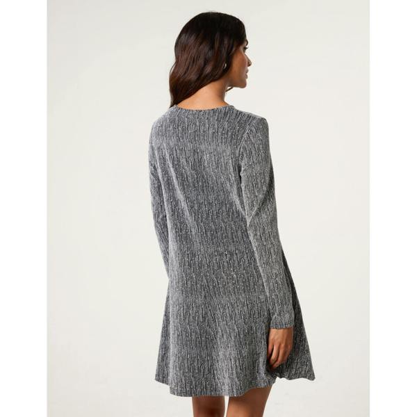 Blue Vanilla Metallic Diamante Swing Dress
