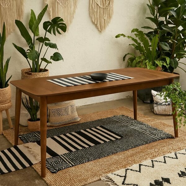 Wyld Haus Novi Sad Walnut Wood Effect Rectangular Extending Dining Table
