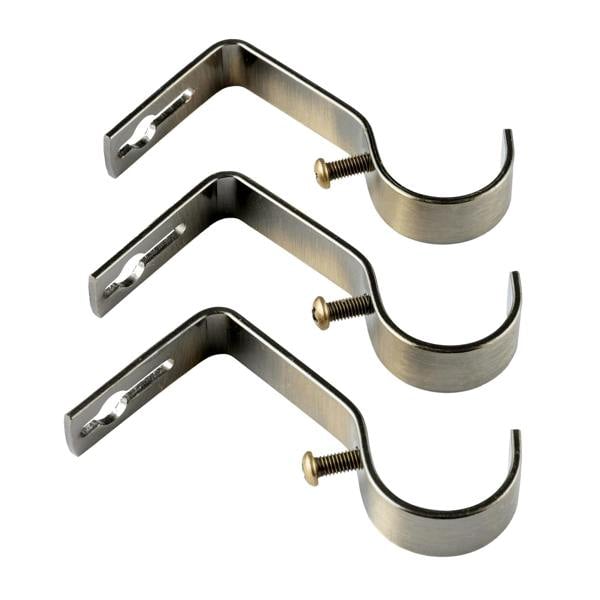 A.Unique Home Diamante Ball Extendable Curtain Pole (25/28mm) (Antique Brass,120cm-220cm)