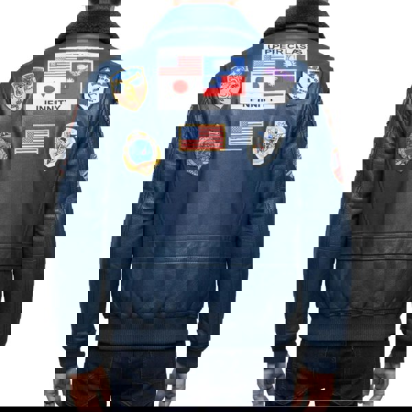 Leather Company Men's Cowhide Top Gun Maverick Leather Aviator Bomber Jacket