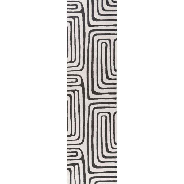 Loft Geometric Dark Grey Rug Easy Care