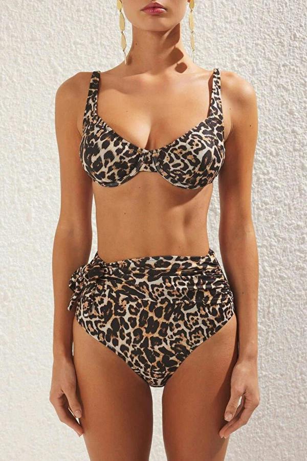 WOVCOR Ethnic Patterned Balconette Padded Bikini Top