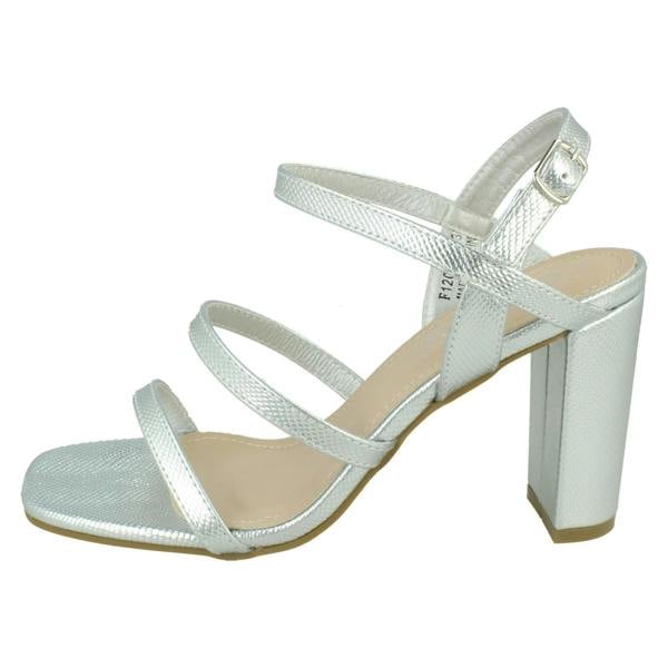 Spot On Ladies Spot On Strappy High Heel Sandal F1R2043