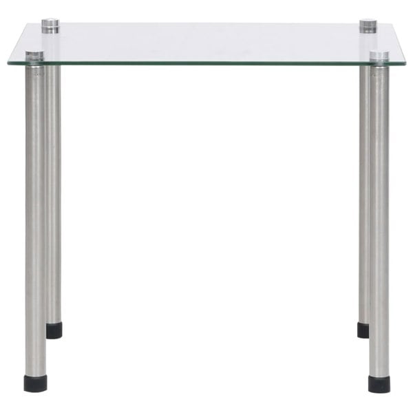 Berkfield Nesting Tables 3 pcs Transparent Tempered Glass