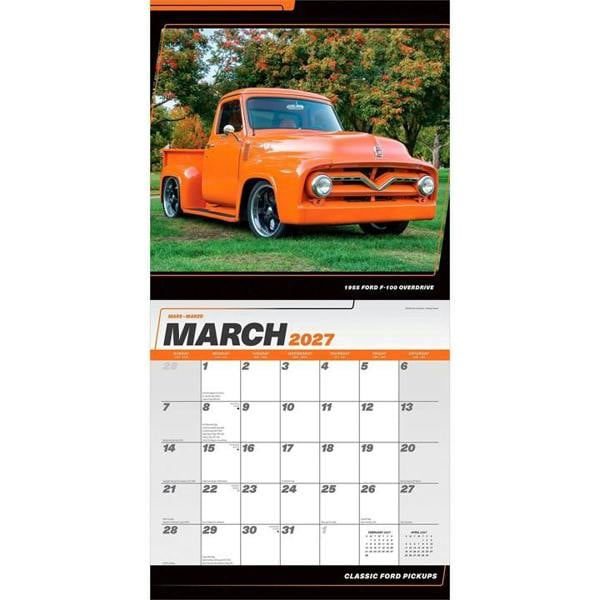 Classic Ford Pickups Calendar 2027, Wall Calendars, Month To View, Transport, Gift