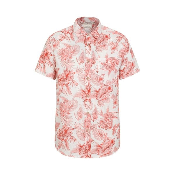 Mountain Warehouse Mens Tropical Leaves Shirt - Rust/White