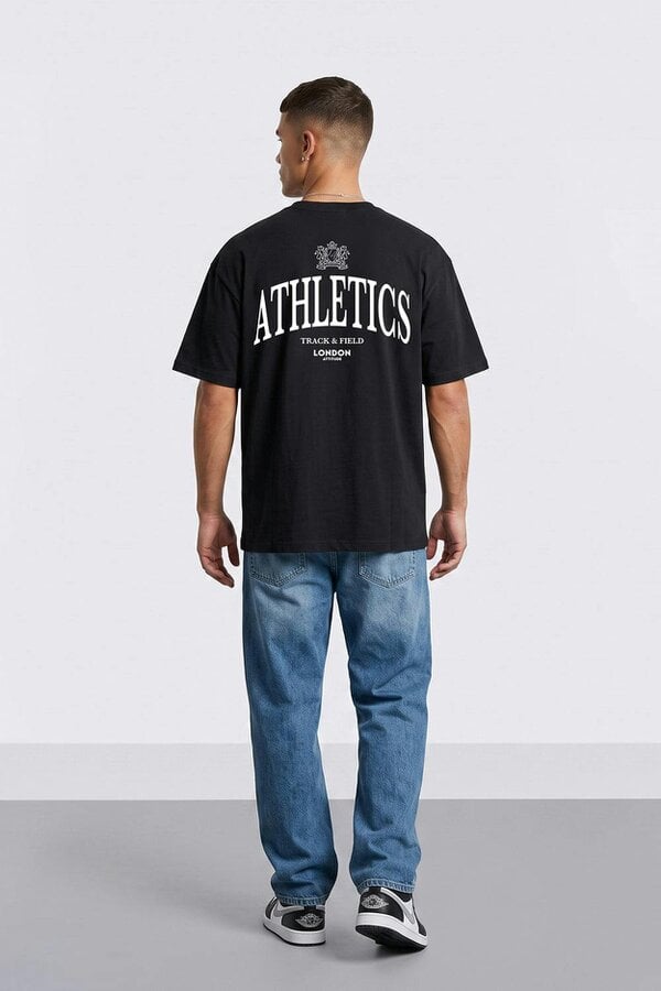 London Attitude Athletics Premium Graphic T-Shirt in White Print
