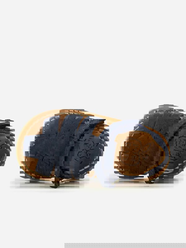 Pom D'Api Kids Leather Waff Papy Sandals in Navy