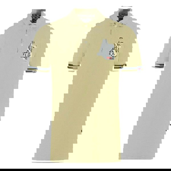 Aquascutum Unisex Adult AQ 1851 Embroidered Tipped Polo Shirt - Beige