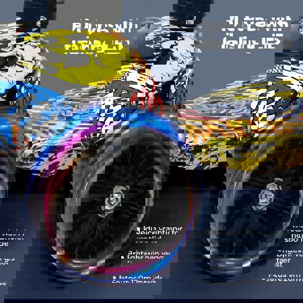 Dekko Kids Scooter Foldable Adjustable Height Flashing LED Light Music 3 Wheels