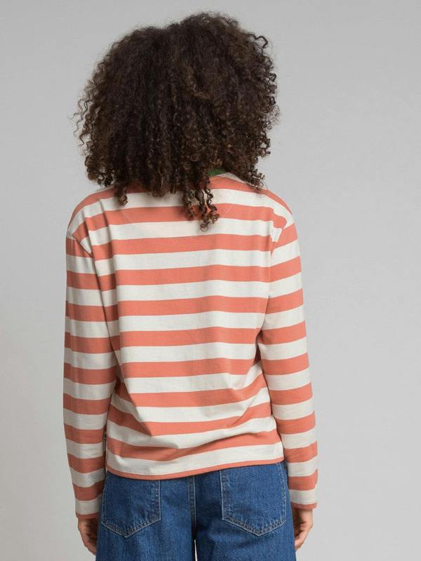 Kite Womens Organic Oxbridge Jersey T-Shirt Russet Stripe