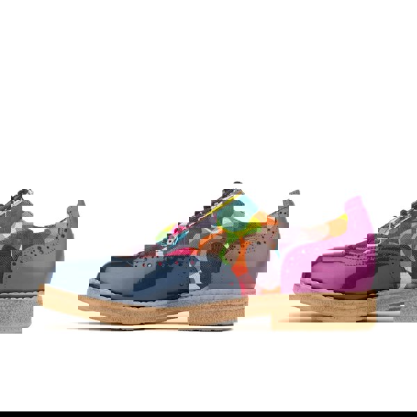 Embassy London The Artist - Navy & Pink & Infinity - Women's leather lace-up shoe with brogue detailing