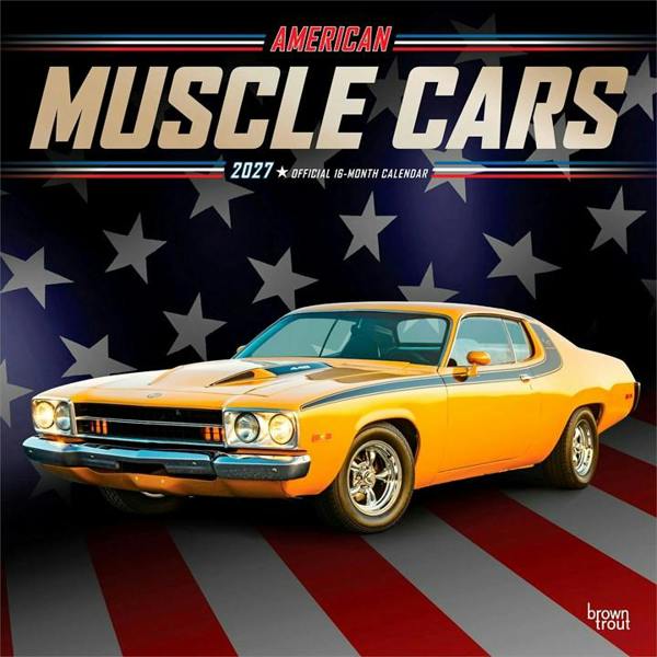 American Muscle Cars Calendar 2027, Wall Calendars, Month To View, Transport, Gift